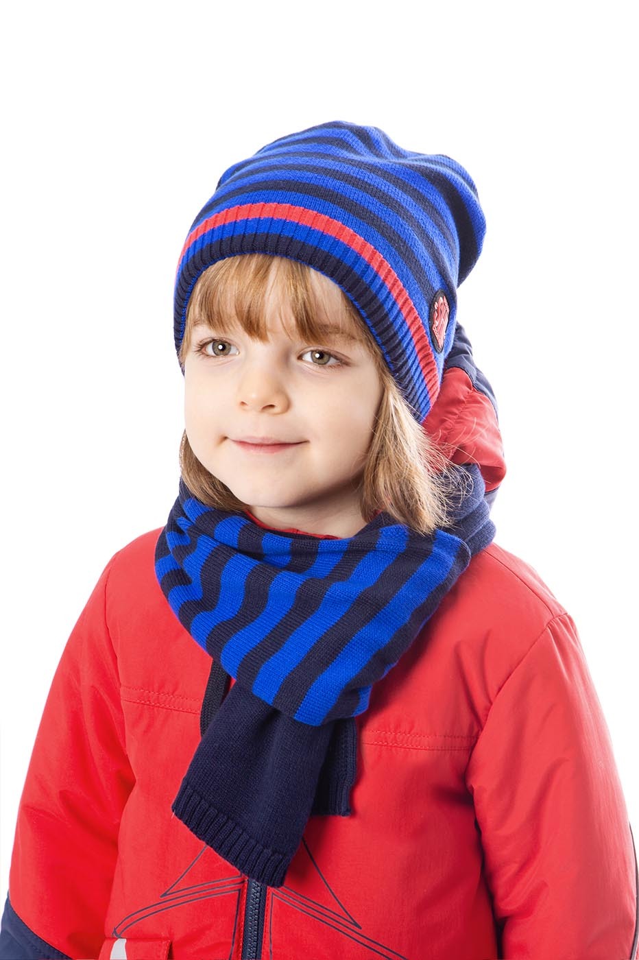 Шапка и шарф комплект для мальчика