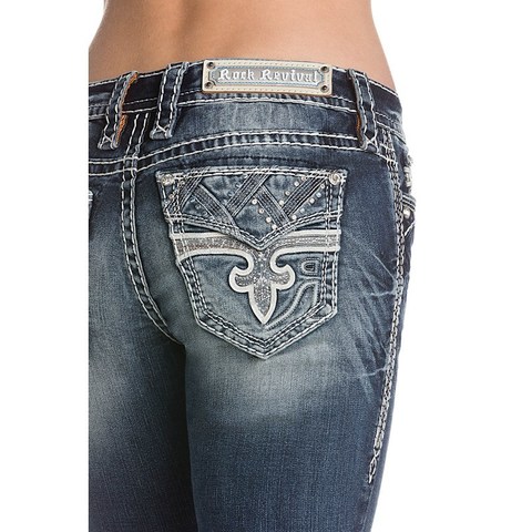 Rock Revival | Джинсы женские DIXEE B205 BOOT CUT JEAN RP2619B205 на модели задний карман