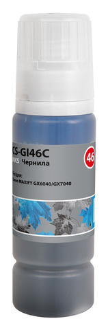 Чернила Cactus CS-GI46C Голубой / Cyan / Cyan135мл для Canon MAXIFY GX6040/GX7040