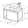 Aquanet 261649 Тумба Nova Lite LOFT 75 R цв. бел. глянец (261649)
