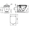 Унитаз подвесной безободковый с сиденьем микролифт Ideal Standard Tonic II K316501