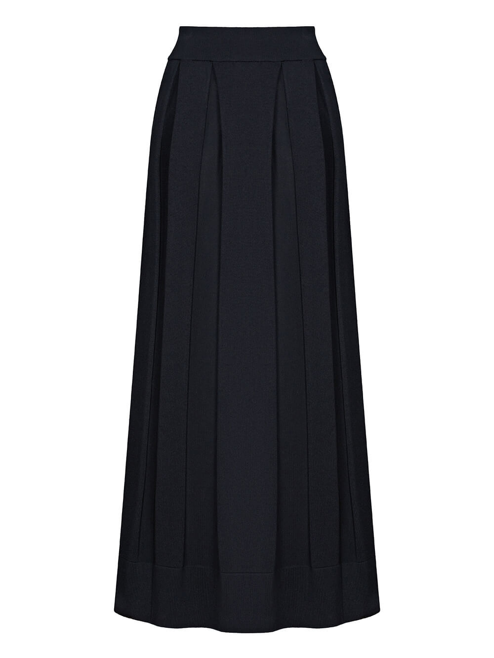 Женская юбка черного цвета из шелка и вискозы - фото 1