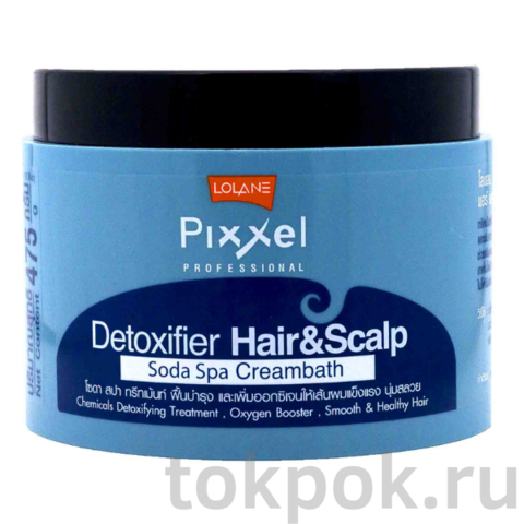 Маска для волос освежающая Lolane Pixxel Detoxifer Hair & Scalp Soda SPA Creambath, 475 гр