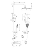 Смеситель для ванны и душа встраиваемый LEMARK MARS LM3522C