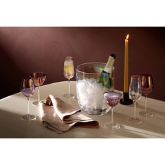 Набор бокалов для шампанского Aurora, 285 мл, фиолетовый, 4 шт., фото 2