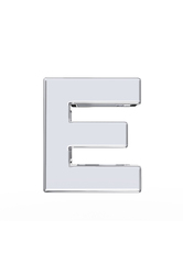 Колье буква "E" на цепочке