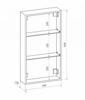 Зеркало-шкаф с подсветкой ART&MAX TECHNO AM-Tec-350-650-1D-L-DS-F