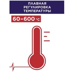 Строительный фен ПУЛЬСАР ФС 2001-3 (2000Вт, 60-600*C,300/500л/мин, 0,9кг) (906-623)