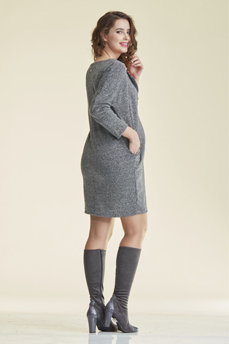 Фото платье-туника для беременных Mama i Ja от магазина СкороМама, серый, размеры.