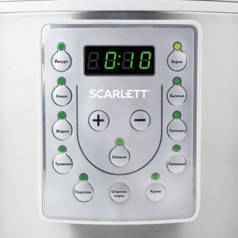 Мультиварка SCARLETT SC-MC410S25, 900 Вт, 5 л, 11 программ, белая/серебро