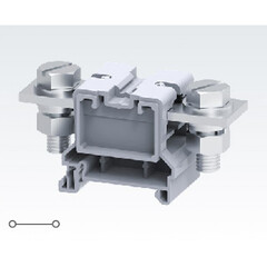 Проходная клемма с креплением проводника до 95 мм.кв. болтом М8 к контактной площадке 232A/1000V