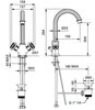 Cezares OLIMP-LS2-03/24-Sw OLIMP-LS2-03/24-Sw Смеситель на раковину с донным клапаном, золото, ручки Swarovski