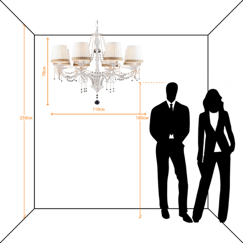 Люстра Arte Lamp Sierra A3071LM-8WG