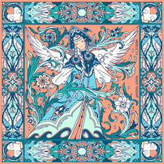 Платок «Царевна Лебедь»