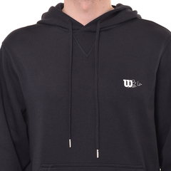 Куртка теннисная Wilson Triblend Hoodie - black