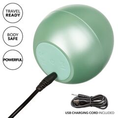 Зеленый вибромассажер Opal Ripple Massager - 