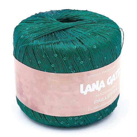 Пряжа Lana Gatto Paillettes 8937 изумруд