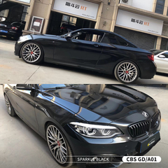 Пленка черный глянец металлик Sparkle Black Carbins 10 погонных метров