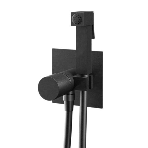 Remer EG565CFP Смеситель с гигиеническим душем Edge EG565CFP, черный брашированный хром, шт
