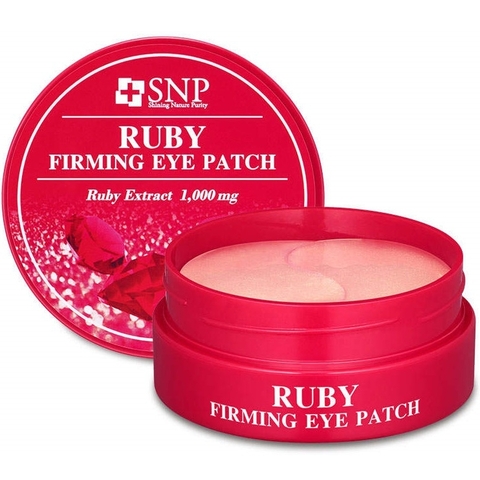 Корейские патчи для век с гиалуроновой кислотой  и экстрактом пудры рубина SNP Ruby Firming Eye Patch 60 шт.