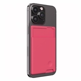 Силиконовый чехол для пластиковых карт / Картхолдер - кошелек на телефон Universal Wallet самоклеящийся универсальный (Ярко-розовый)