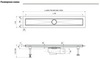 Timo Drain System 900 DS230209/17 Душевой лоток с двусторонней решёткой под плитку (золото матовое)