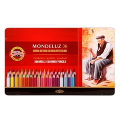 Карандаши акварельные KOH-I-NOOR MONDELUZ OLD MAN 3725, 36 цветов
