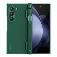 Усиленный чехол зеленого цвета (Dark Green) с держателем для S Pen от Nillkin для Samsung Galaxy Z Fold 6 5G, серия Super Frosted Shield Fold (With pen holder)