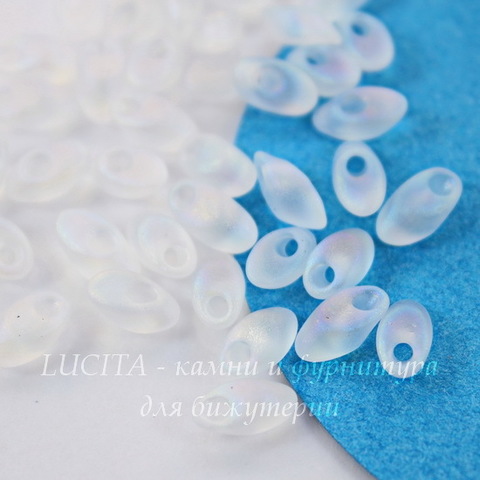 LMA-131FR Бисер Miyuki Long Magatama 7х4 мм прозрачный матовый радужный