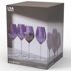 Набор бокалов для шампанского Aurora, 285 мл, фиолетовый, 4 шт., фото 6