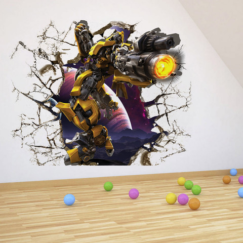 Трансформеры 3D наклейка робот Бамблби — Transformers Bumblebee
