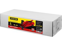 STAYER R-28 RED FORCE, 2 т, 130 - 350 мм, подкатной домкрат для легковых а/м, Professional (43153-2)