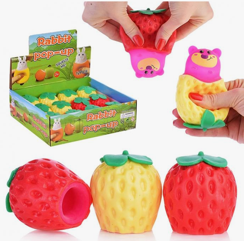 Антистресс Мишка в Клубнике, в уп 12шт. цена за шт.