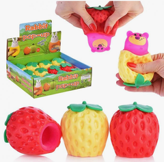 Антистресс Мишка в Клубнике, в уп 12шт. цена за шт.