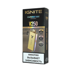 Одноразовая электронная сигарета Ignite V250 Gold - Grapefruit Mint (25000 затяжек)