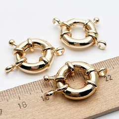 Замок-штурвал, цвет золото, размер 19 мм, цена за 1 шт