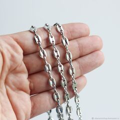 Цепочка 7*5 мм, родий, 25 см, А171-1 (25см)