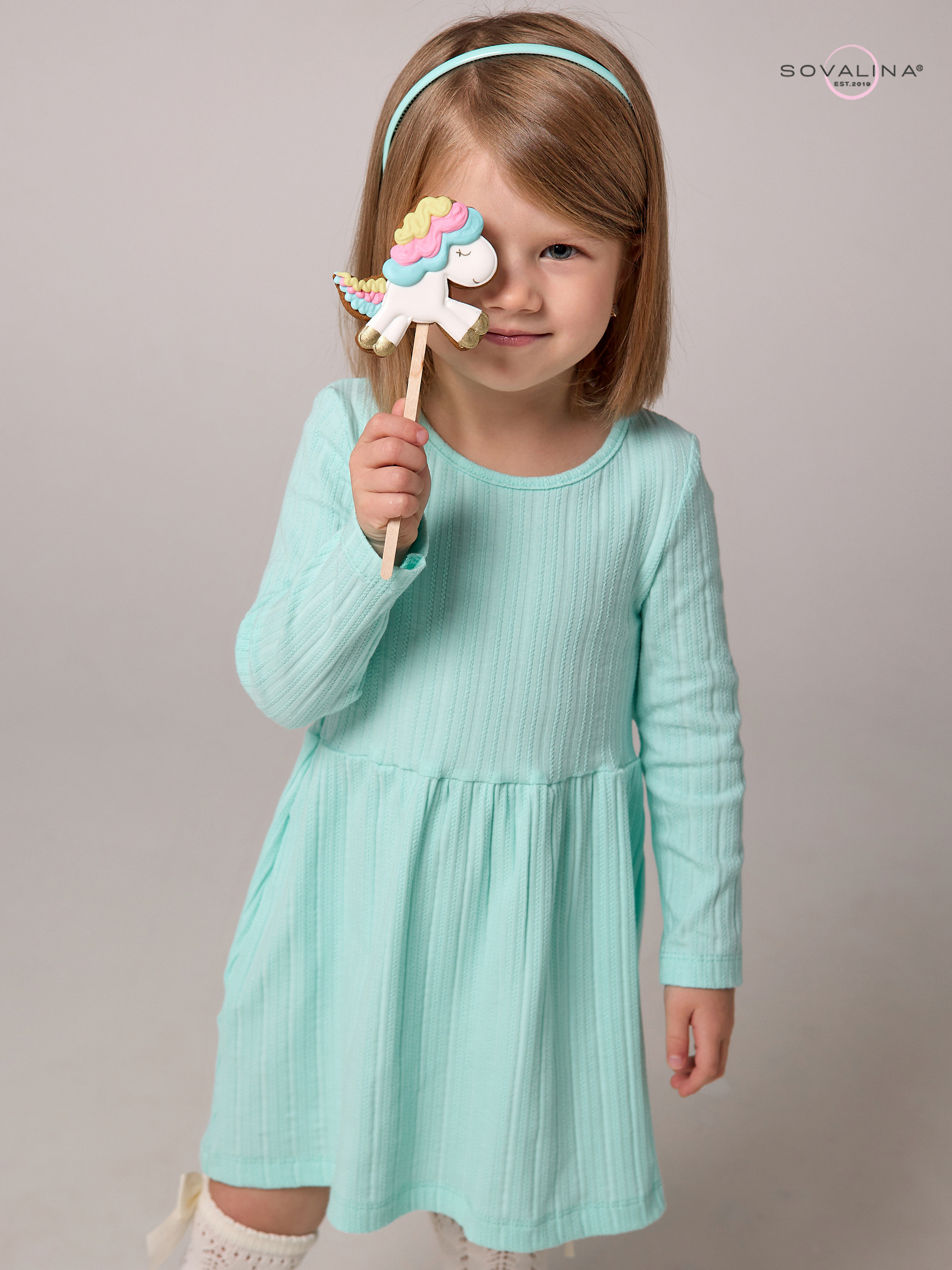 Платье Эля косичка мята