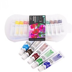 
          Акварель Yalong художественная, 12 цветов, 12 мл, с кистью, пластик. пенал, европодвес, "Flowers"