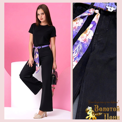 Джинсы девочке (7-12) 251214-DS545