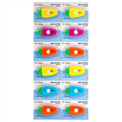 
          Нож канцелярский Alingar, 9 мм, детский мини, "Морковка", с механической фиксацией лезвия, корпус в форме морковки 7 см, ассорти, блистер