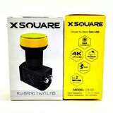 Конвертер на 2 выхода CR-02 круговой поляризации XSQUARE для Триколор / НТВ-ПЛЮС UHD / Конвертор спутниковый TWIN 2 LNB CIRCULAR 4K Full HD НТВ+