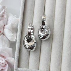 Подвеска с Капля, 25*18 мм, родий, П1006