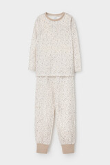 пижама  для девочки  К 1561/сливочный,лепестки цветов