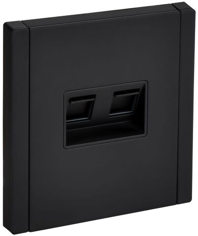 FORTE&PIANO Роз. комп. 2-ая RJ45 кат.5E FP133M чер. IEK