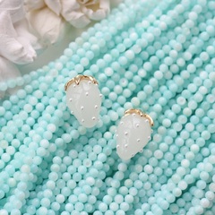 УЦЕНКА!!! Подвеска Ягода клубника, стекло, 23*15 мм, У043