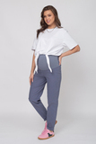 Брюки для беременных 16465 серо-голубой
