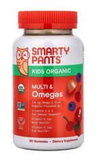 SmartyPants органические мультивитамины и омега-кислоты для детей, со вкусом ягод и вишни, 90 жевательных таблеток
