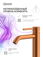 Смеситель для умывальника Lemark LMF-2112S-BRRG 
