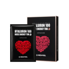 Medi-Peel Hyaluron 100 Rose Energy Tox ампульная омолаживающая маска с розой